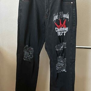 Black Distressed Men Jeans